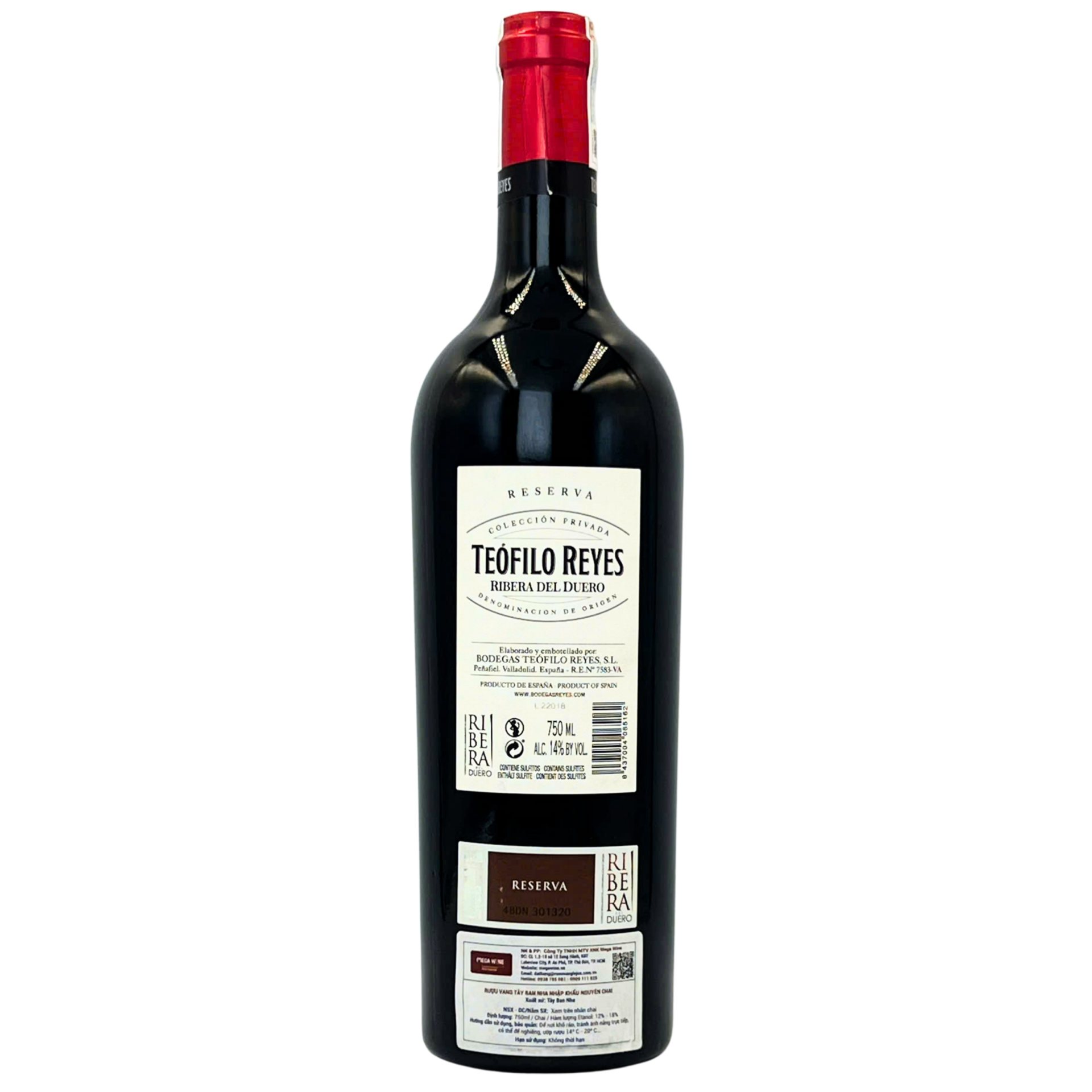Rượu vang đỏ Teófilo Reyes Reserva Ribera Del Duero Edición Limitada, Nồng độ 14%, dung tích 750ml