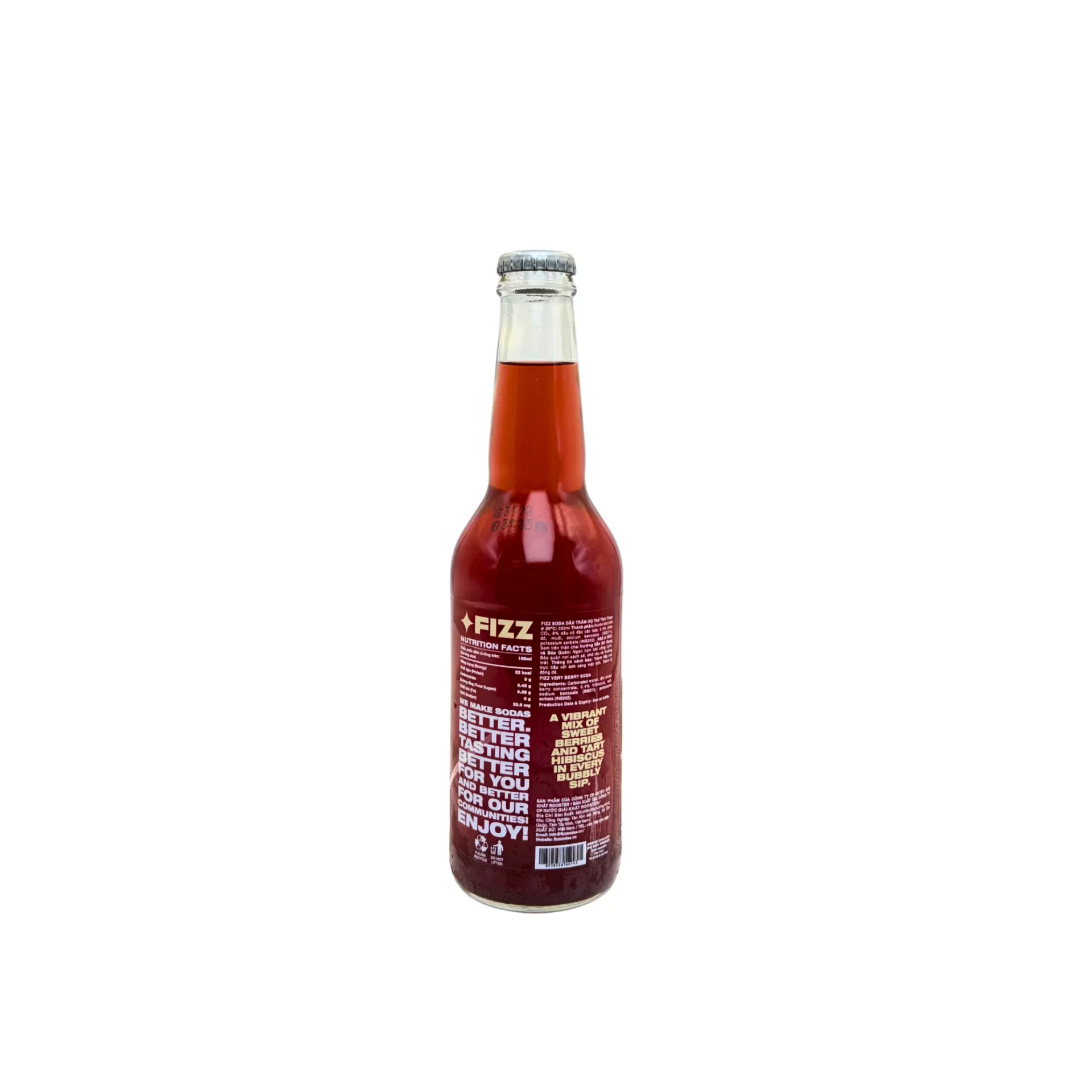 Soda Dâu Trăm Họ Fizz 330ml