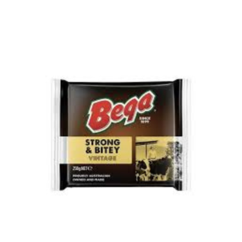 Phô mai Cheddar Vintage Strong & Bitety Bega 250g
