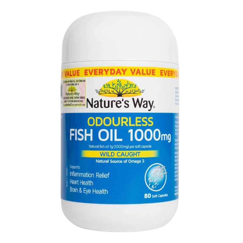 TPBVSK Dầu cá Nature's Way 1000mg 80Viên